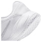 Juniors' Court Lite 2 Tennis Shoes White and Metallic Silver Footwear Nike