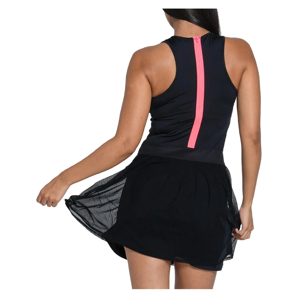 Women`s Next Level Tennis Dress Black Apparel Lucky In Love