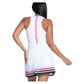 Women`s Kinetic Energy Tennis Dress White and Black Apparel Lucky In Love