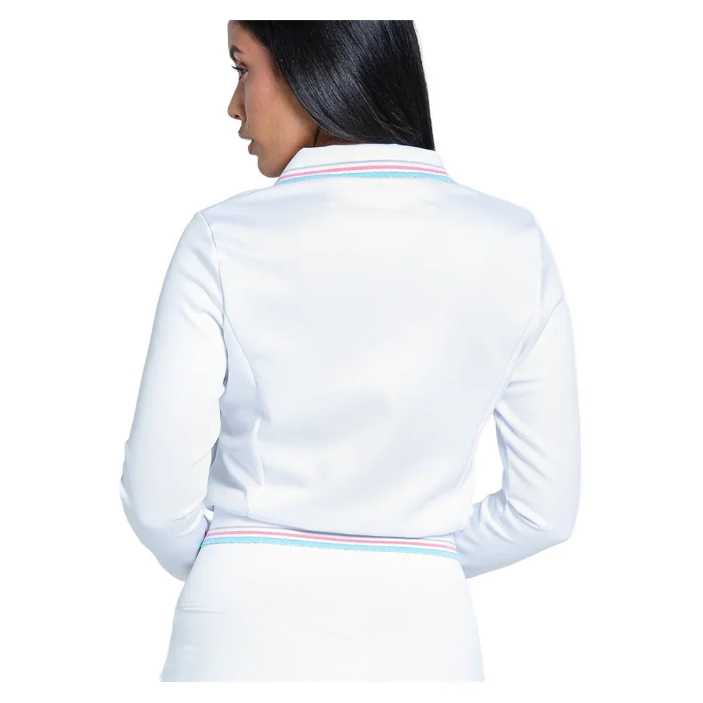 Women`s Retro Revival Tennis Jacket White Apparel Lucky In Love