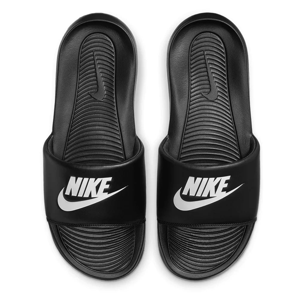 Men`s Victori One Slides Black and White Footwear Nike