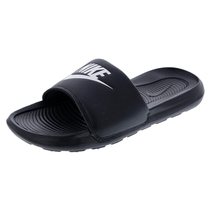 Men`s Victori One Slides Black and White Footwear Nike