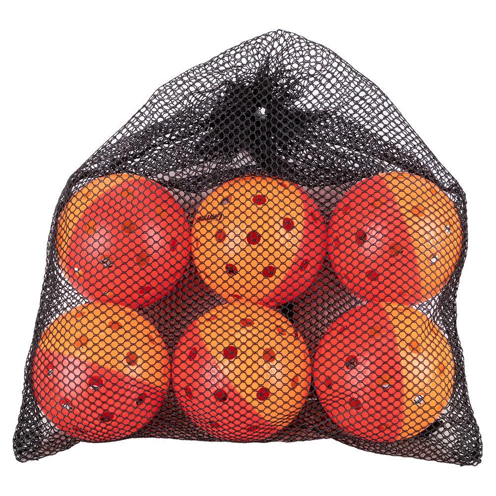 Outdoor Pickleball Training Balls Bag of 6 Red and Orange Balls Gamma