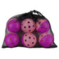 Indoor Pickleball Training Balls Bag of 6 Purple and Pink Balls Gamma