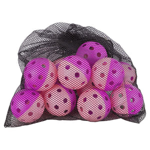 Indoor Pickleball Training Balls Dozen Purple and Pink Balls Gamma