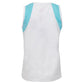 Girls' Tennis Tank White and Aqua Block Trim Apparel Little Miss Tennis