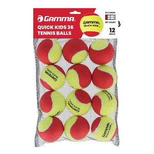 Quick Kids 36 Tennis Balls 12pk Gamma