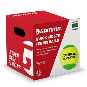 Quick Kids 78 Tennis Balls 48 per Box Gamma
