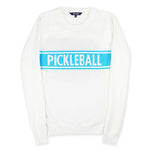 Women's Club Sport Pickleball Sweater White and Light Blue Apparel Ame And Lulu
