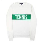 Women's Club Sport Tennis Sweatshirt White and Green Apparel Ame And Lulu