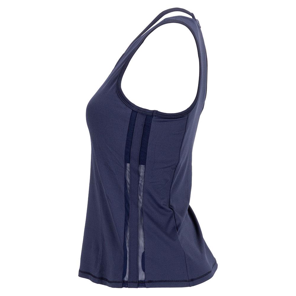 Women`s Lurex V-Neck Cutout Tennis Tank Apparel Lucky In Love