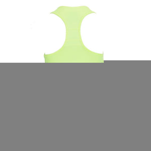 Women`s V-Neck Tennis Tank with Bra in Lemon Frost Apparel Lucky In Love