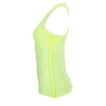Women`s V-Neck Tennis Tank with Bra in Lemon Frost Apparel Lucky In Love