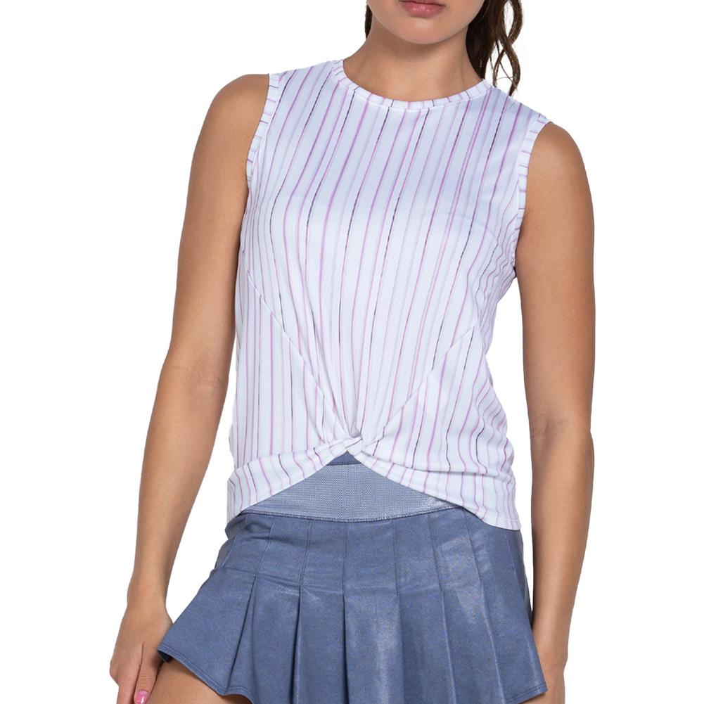 Women's Mystic Twist Front Tennis Tank White Apparel Lucky In Love