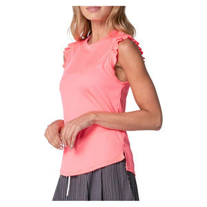 Women`s Bring It On Rib Tennis Tank Lava Apparel Lucky In Love
