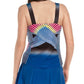 Women's Neon Lights Tennis Tank with Bra Electric Blue Apparel Lucky In Love