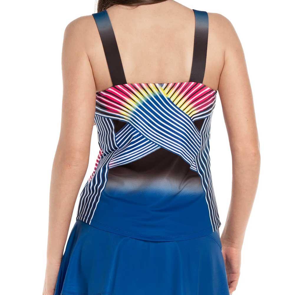 Women's Neon Lights Tennis Tank with Bra Electric Blue Apparel Lucky In Love