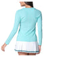 Women`s Breeze Long Sleeve Tennis Top Capri Apparel Lucky In Love