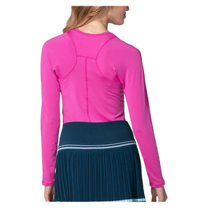 Women`s Breeze Long Sleeve Tennis Top Mulberry Apparel Lucky In Love