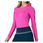 Women`s Breeze Long Sleeve Tennis Top Mulberry Apparel Lucky In Love