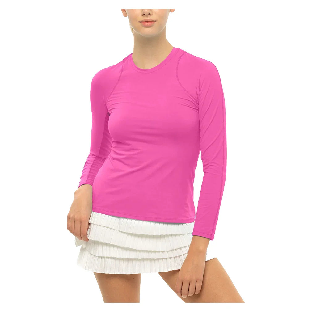 Women's LUV Breeze Long Sleeve Tennis Crew Apparel Lucky In Love