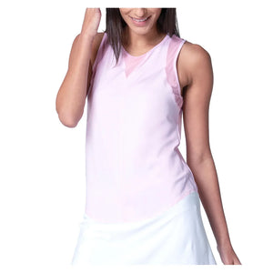 Women`s Chill Out Tennis Tank Pink Sand Apparel Lucky In Love