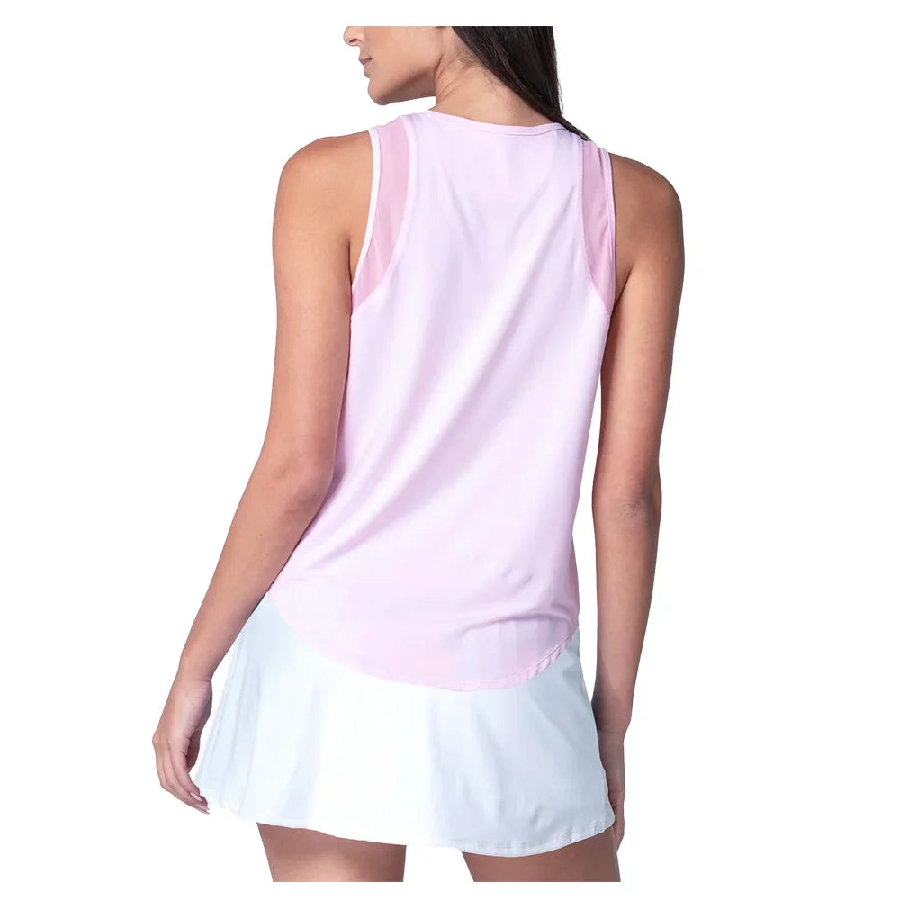 Women`s Chill Out Tennis Tank Pink Sand Apparel Lucky In Love
