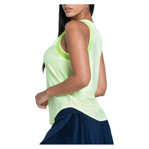 Women's LUV Chill Out Tennis Tank Lemon Frost Apparel Lucky In Love