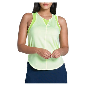 Women's LUV Chill Out Tennis Tank Lemon Frost Apparel Lucky In Love