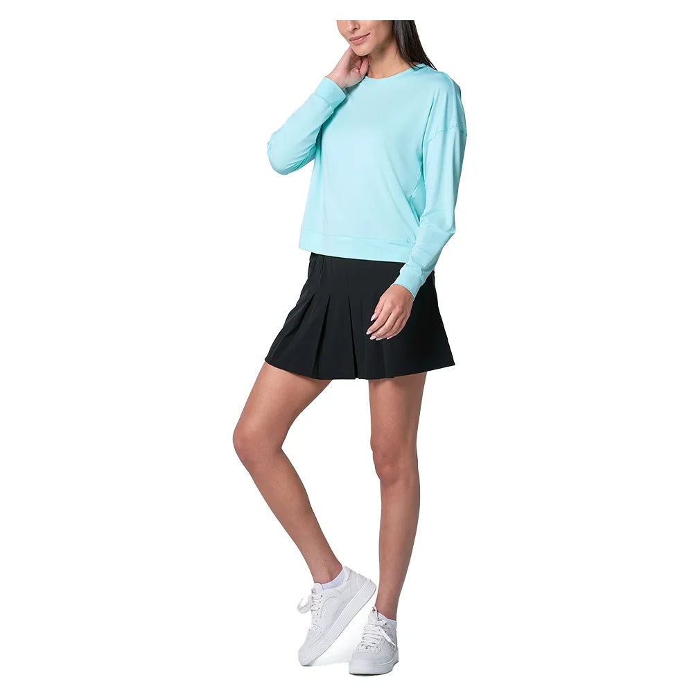 Women`s Hype Long Sleeve Tennis Top Capri Apparel Lucky In Love