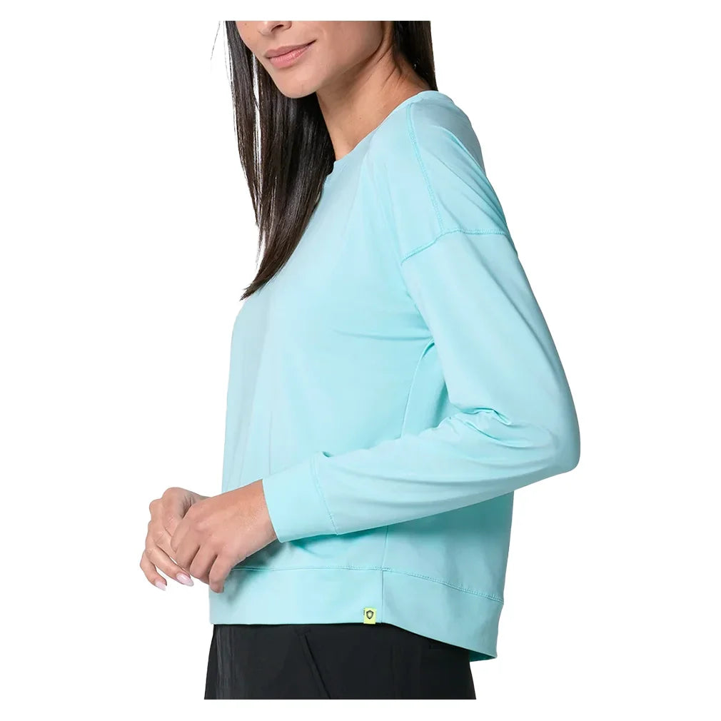 Women`s Hype Long Sleeve Tennis Top Capri Apparel Lucky In Love