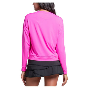 Women`s Hype Long Sleeve Tennis Top Mulberry Apparel Lucky In Love