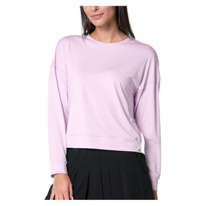Women`s Hype Long Sleeve Tennis Top Pink Sand Apparel Lucky In Love