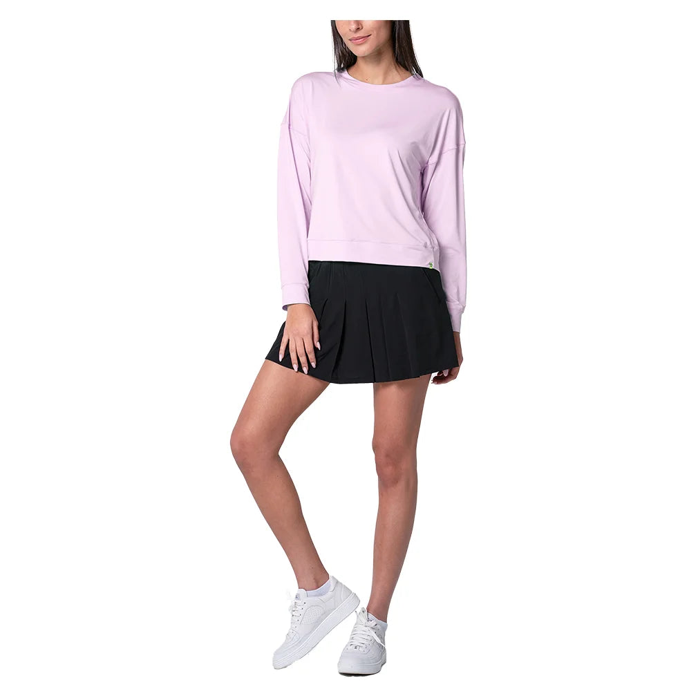 Women`s Hype Long Sleeve Tennis Top Pink Sand Apparel Lucky In Love
