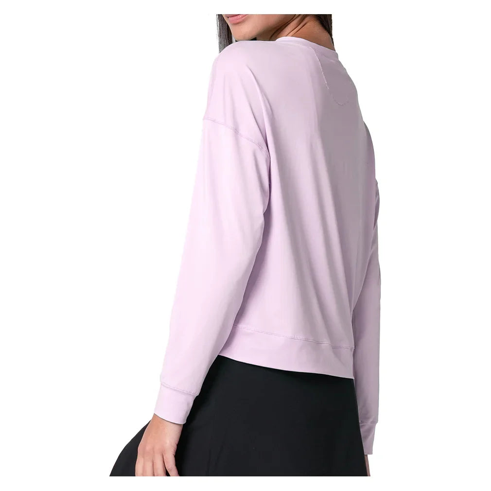 Women`s Hype Long Sleeve Tennis Top Pink Sand Apparel Lucky In Love