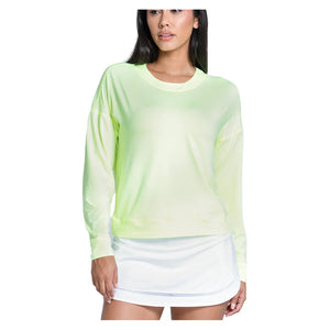 Women's LUV Hype Long Sleeve Tennis Top Lemon Frost Apparel Lucky In Love