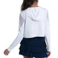 Women`s Cindy Crop Tennis Hoodie Apparel Lucky In Love