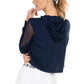 Women`s Cindy Crop Tennis Hoodie Apparel Lucky In Love