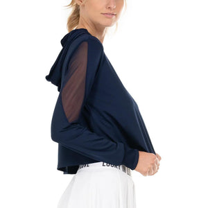 Women`s Cindy Crop Tennis Hoodie Apparel Lucky In Love