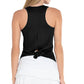 Women's Rib Tie Back Tennis Tank Apparel Lucky In Love