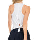 Women's Rib Tie Back Tennis Tank Apparel Lucky In Love