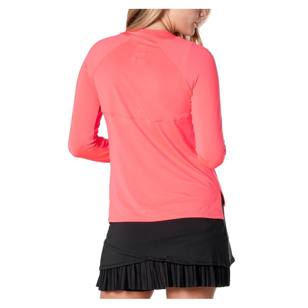 Women's LUV High Low Breezy Long Sleeve Tennis Top Apparel Lucky In Love
