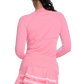 Women's LUV High Low Breezy Long Sleeve Tennis Top Flamingo Apparel Lucky In Love