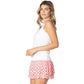 Women's Shockin' Stripes Tennis Tank with Bra White Apparel Lucky In Love