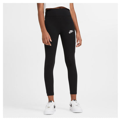 Girls' Sportswear Favorites High-Waisted Leggings Black and White Apparel Nike