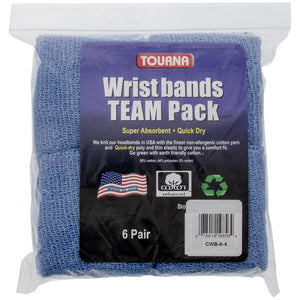 Team Pack Tennis Wristbands 6 Pair Accessories Tourna