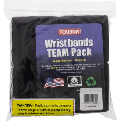 Team Pack Tennis Wristbands 6 Pair Accessories Tourna