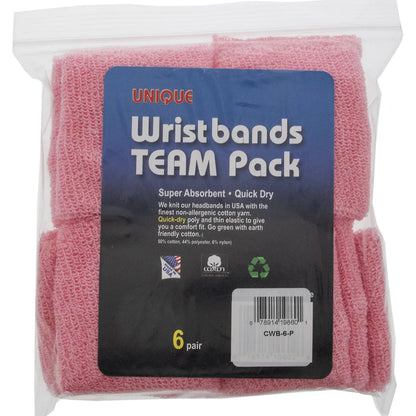 Team Pack Tennis Wristbands 6 Pair Accessories Tourna