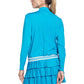 Women`s Baseline Throw Over Tennis Top Caribbean Blue Apparel Lucky In Love