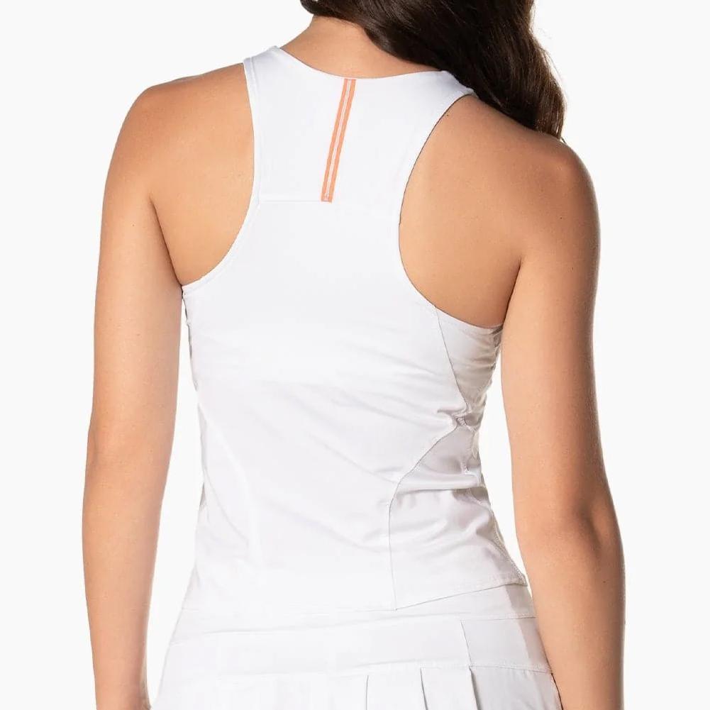 Women's Lace Track Crop Tennis Tank White Apparel Lucky In Love